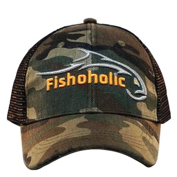 Baseball Fishing Hat Embroidered Logos Mesh Trucker Fishing Outdoors Camo - Picture 2 of 7